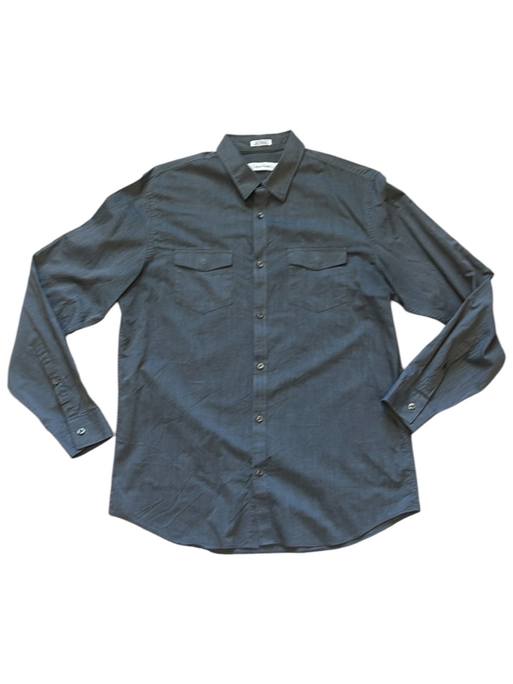 Men's Calvin Klein 100% Cotton Gray Button-Down size Medium